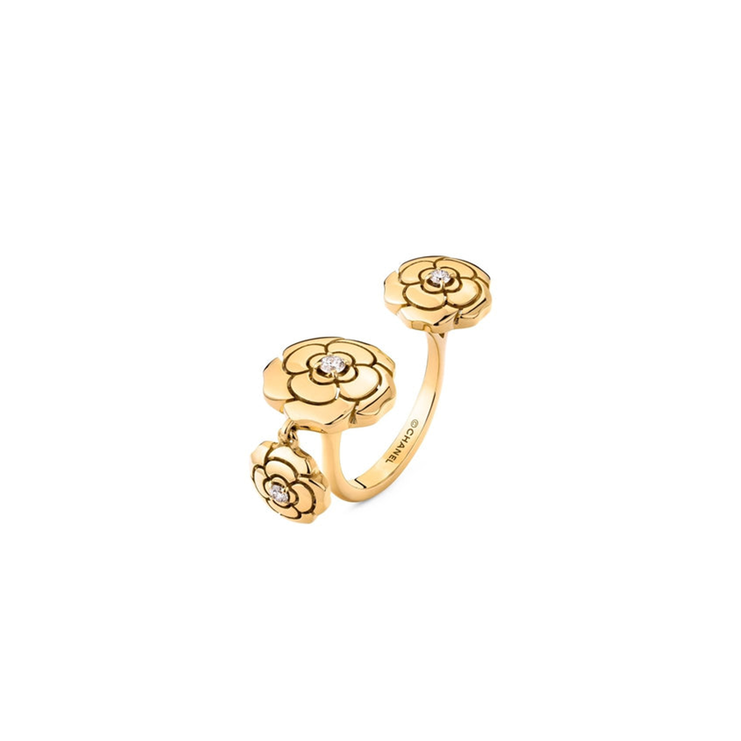 CHANEL EXTRAIT DE CAMÉLIA CHARMS RING J11873